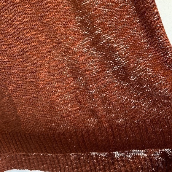 Grace & Lace Sheer Rust Sleeveless Top - Picture 6 of 6
